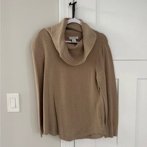 Tan Cowl Neck Sweater